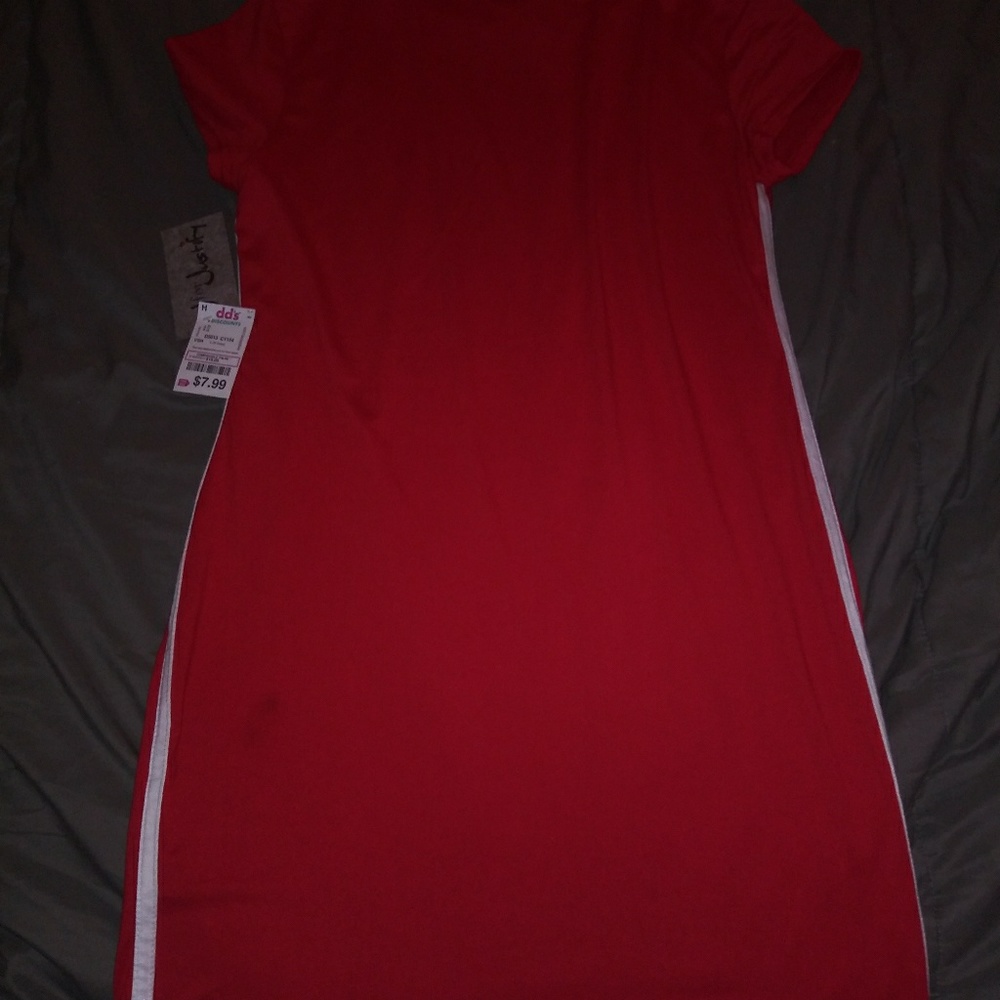 Long Large Red Hoodie Dress